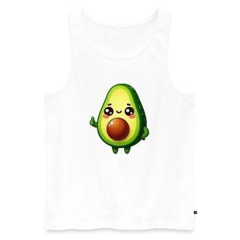 Avocado - Men's Premium Organic Tank Top - white - Front - Michal (187cm)