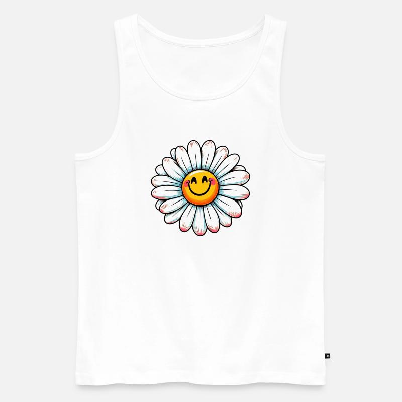 Gänseblümchen - Männer Premium Bio Tank Top - Weiß