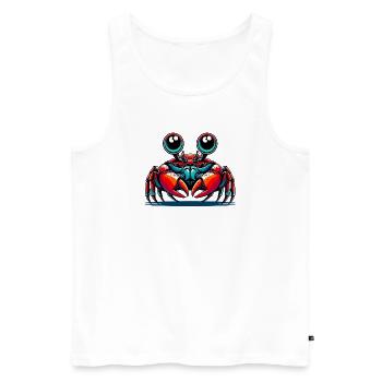Krebs - Männer Premium Bio Tank Top - Weiß - Vorne - Michal (187cm)