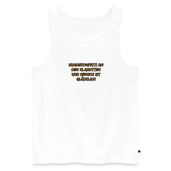 Hundekonfetti auf Kleidung Glücklich - Männer Premium Bio Tank Top - Weiß - Vorne - Michal (187cm)