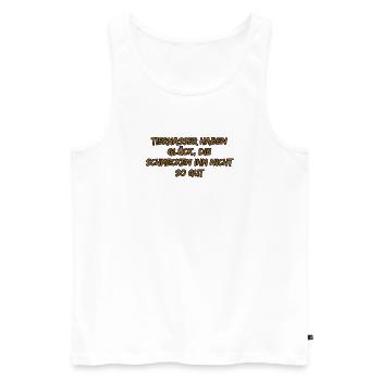Tierhasser Haben Glück - Männer Premium Bio Tank Top - Weiß - Vorne - Michal (187cm)