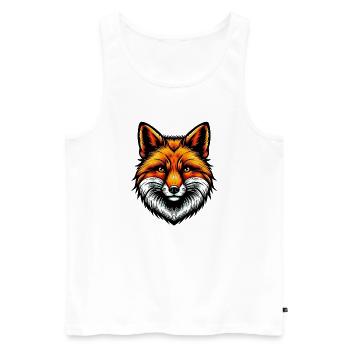 Fox - Men's Premium Organic Tank Top - white - Front - Michal (187cm)