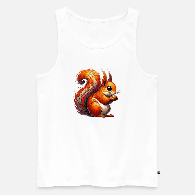 Eichhörnchen - Männer Premium Bio Tank Top - Weiß