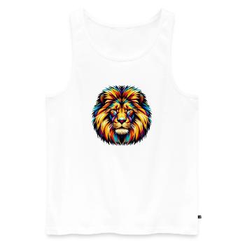Lion - Débardeur bio Premium Homme - blanc - Devant - Michal (187cm)