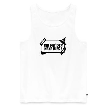 HALLOWEEN KOSTÜME PARTNER HEXE - Männer Premium Bio Tank Top - Weiß - Vorne - Michal (187cm)