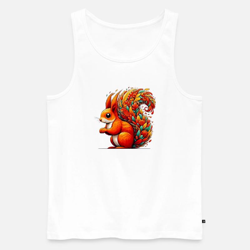 Eichhörnchen - Männer Premium Bio Tank Top - Weiß