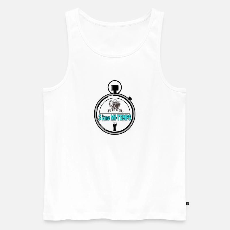 3. Halbzeit - Männer Premium Bio Tank Top - Weiß