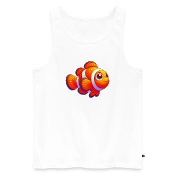 Poisson-clown - Débardeur bio Premium Homme - blanc - Devant - Michal (187cm)