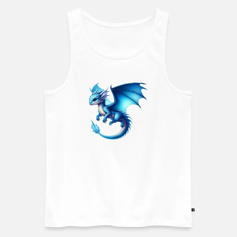 Drache - Männer Premium Bio Tank Top - Weiß
