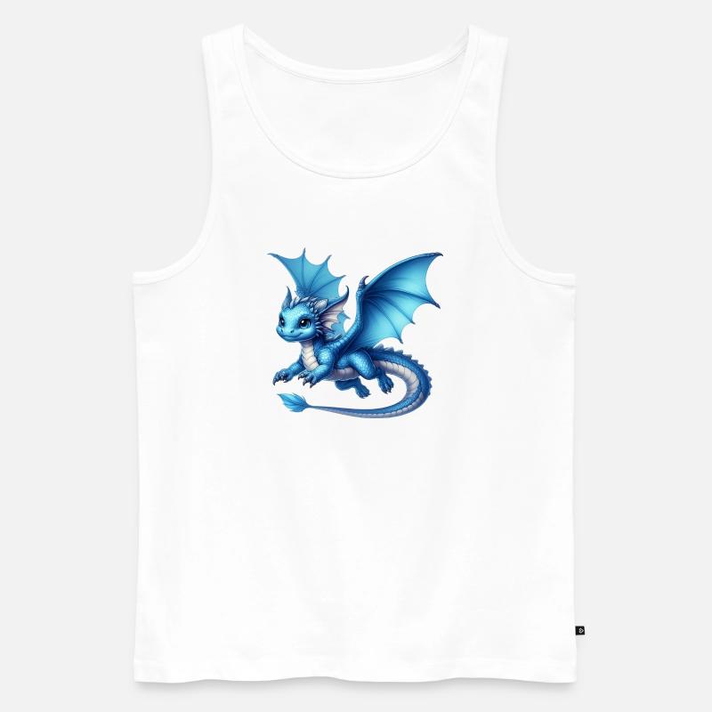 Drache - Männer Premium Bio Tank Top - Weiß