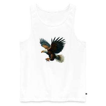 Eagle - Men's Premium Organic Tank Top - white - Front - AI Model Male 178 light (178cm)