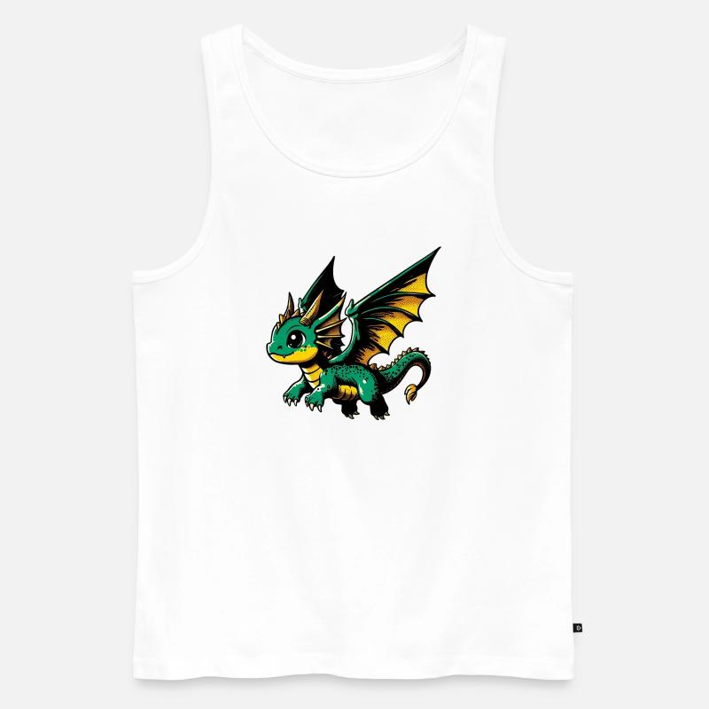 Drache - Männer Premium Bio Tank Top - Weiß