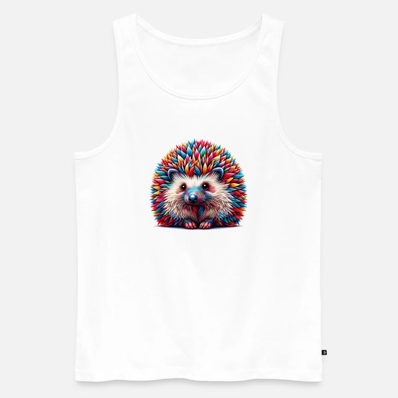 Igel - Männer Premium Bio Tank Top - Weiß