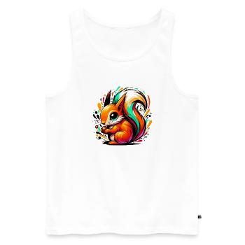 Eichhörnchen - Männer Premium Bio Tank Top - Weiß - Vorne - Michal (187cm)