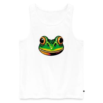 Grenouille - Débardeur bio Premium Homme - blanc - Devant - Michal (187cm)