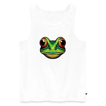 Grenouille - Débardeur bio Premium Homme - blanc - Devant - Michal (187cm)