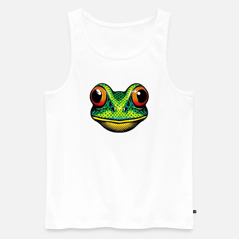 Frosch - Männer Premium Bio Tank Top - Weiß