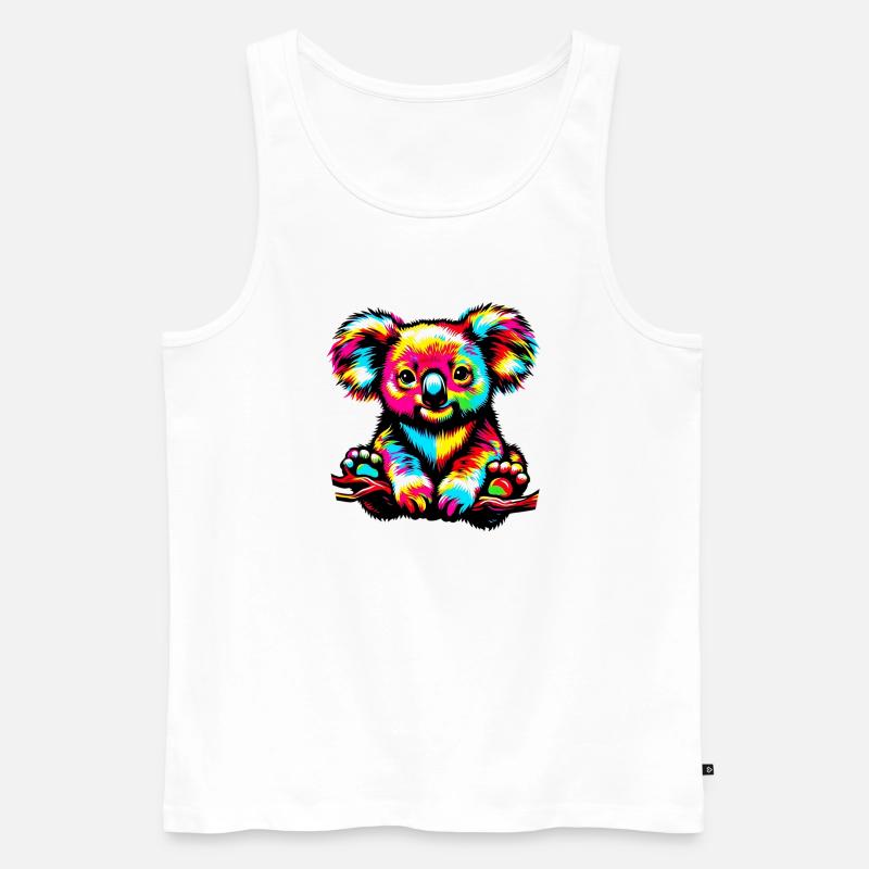 Koala - Männer Premium Bio Tank Top - Weiß