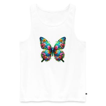 Papillon - Débardeur bio Premium Homme - blanc - Devant - Michal (187cm)