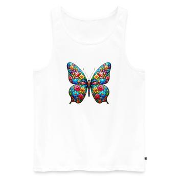 Papillon - Débardeur bio Premium Homme - blanc - Devant - Michal (187cm)