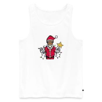 Ein strahlender Weihnachtsmann - Männer Premium Bio Tank Top - Weiß - Vorne - AI Model Male 178 light (178cm)