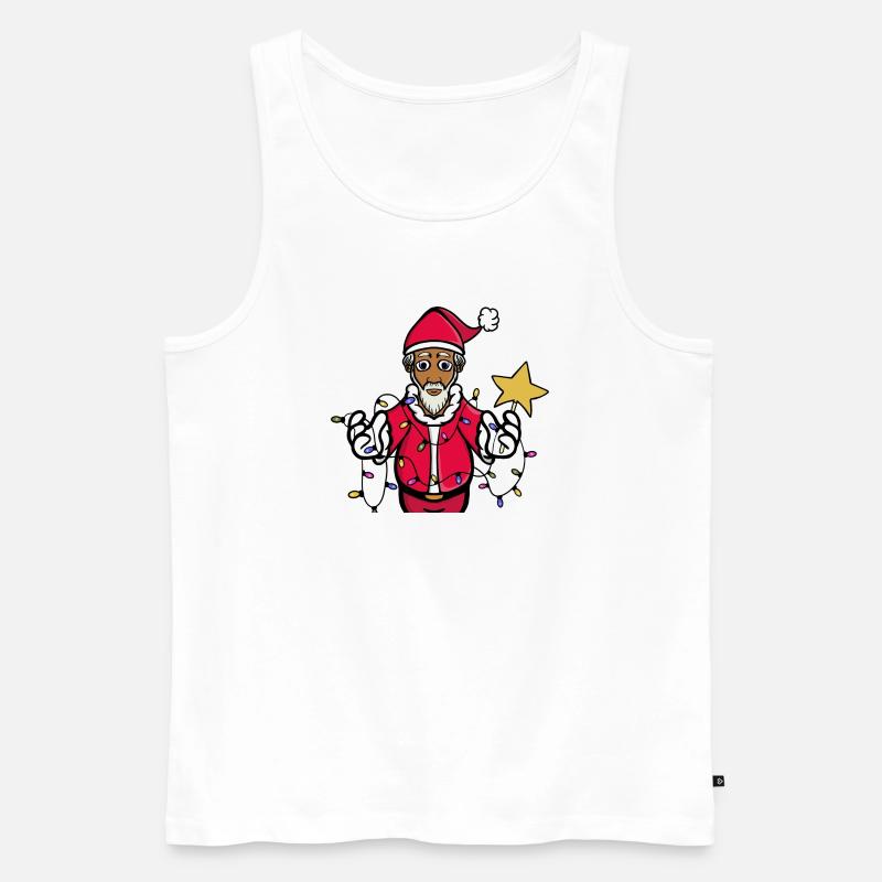 Ein strahlender Weihnachtsmann - Männer Premium Bio Tank Top - Weiß