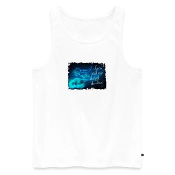Nagez à travers les étoiles - Débardeur bio Premium Homme - blanc - Devant - AI Model Male 178 light (178cm)