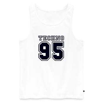 TECHNO 95 - Men's Premium Organic Tank Top - white - Front - AI Model Male 178 light (178cm)