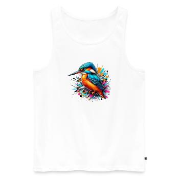 Martin-pêcheur - Débardeur bio Premium Homme - blanc - Devant - Michal (187cm)