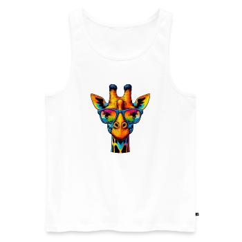 Girafe - Débardeur bio Premium Homme - blanc - Devant - Michal (187cm)