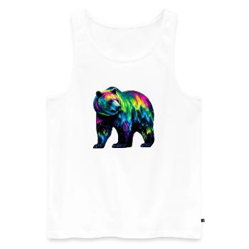 Ours - Débardeur bio Premium Homme - blanc - Devant - Michal (187cm)