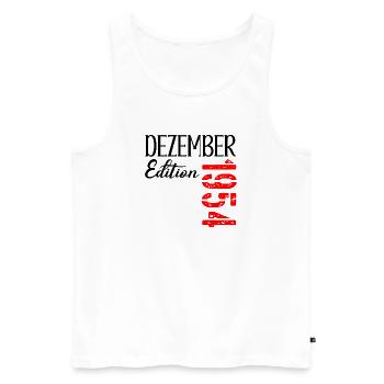 72. GEBURTSTAG DEZEMBER 1954 - Männer Premium Bio Tank Top - Weiß - Vorne - Michal (187cm)