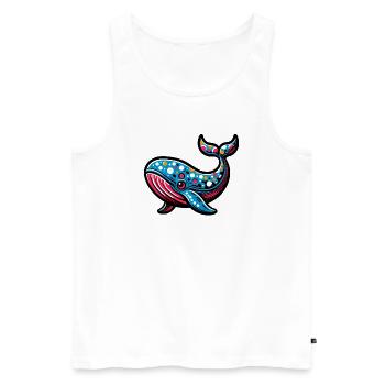 Wal - Männer Premium Bio Tank Top - Weiß - Vorne - AI Model Male 178 light (178cm)