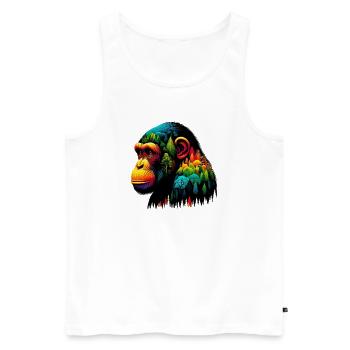 Singe - Débardeur bio Premium Homme - blanc - Devant - Michal (187cm)