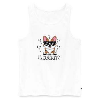 INCOGNITO HUNDE - Männer Premium Bio Tank Top - Weiß - Vorne - AI Model Male 178 light (178cm)