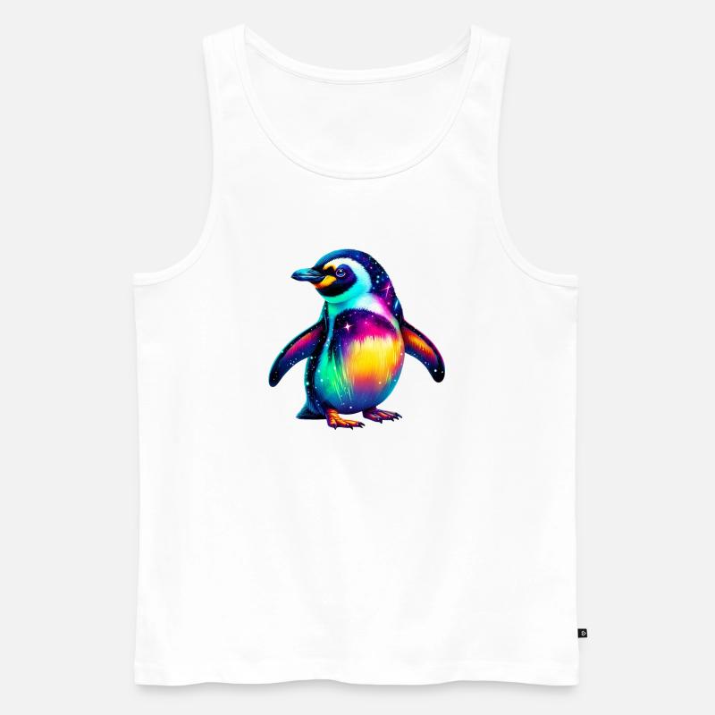Pinguin - Männer Premium Bio Tank Top - Weiß