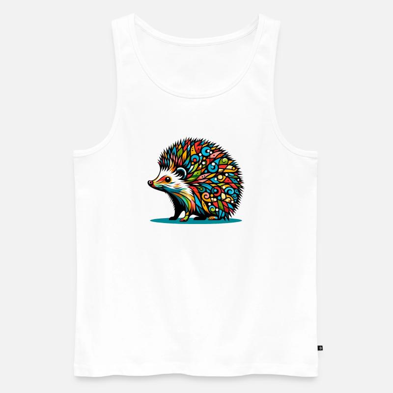 Igel - Männer Premium Bio Tank Top - Weiß