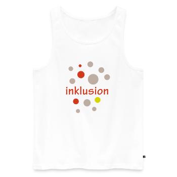Inklusion - Männer Premium Bio Tank Top - Weiß - Vorne - AI Model Male 178 light (178cm)