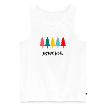 CHRISTMAS. MERRY CHRISTMAS. MERRY CHRISTMAS - Men's Premium Organic Tank Top - white - Front - Michal (187cm)