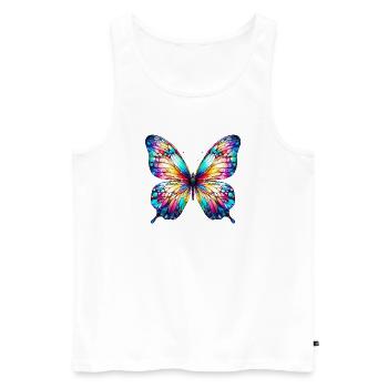 Papillon - Débardeur bio Premium Homme - blanc - Devant - Michal (187cm)