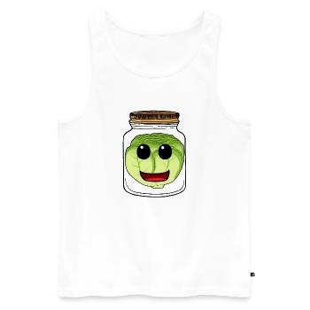 Cabbage Cabbage Mason Jar Cook Chefs Kitchen - Men's Premium Organic Tank Top - white - Front - Michal (187cm)