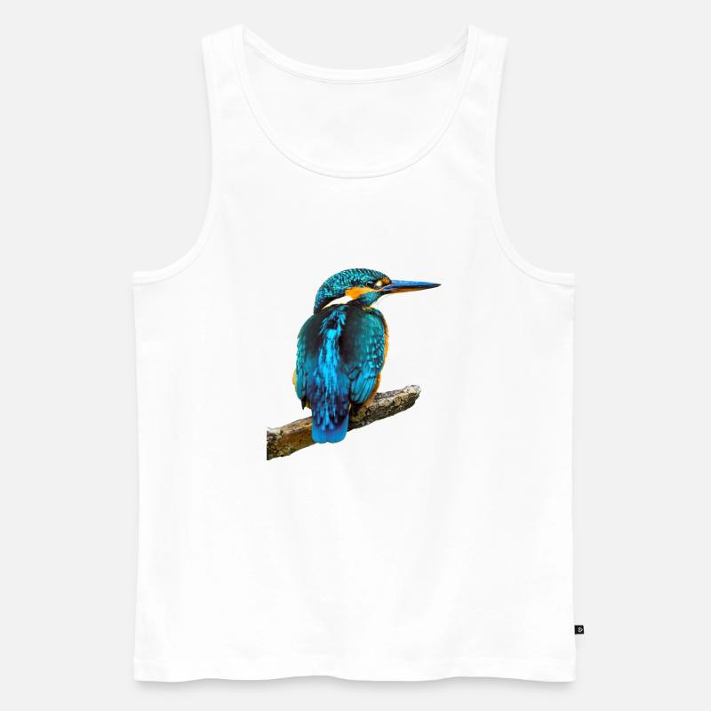 Eisvogel Alcedo atthis - Männer Premium Bio Tank Top - Weiß