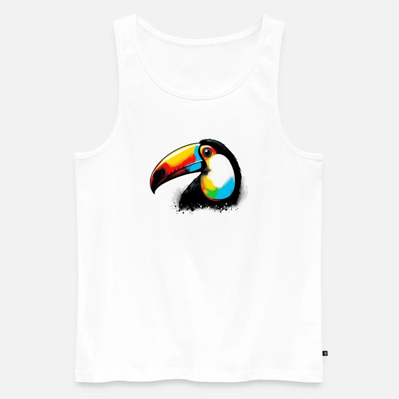 Tukan - Männer Premium Bio Tank Top - Weiß