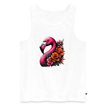 Flamant - Débardeur bio Premium Homme - blanc - Devant - Michal (187cm)