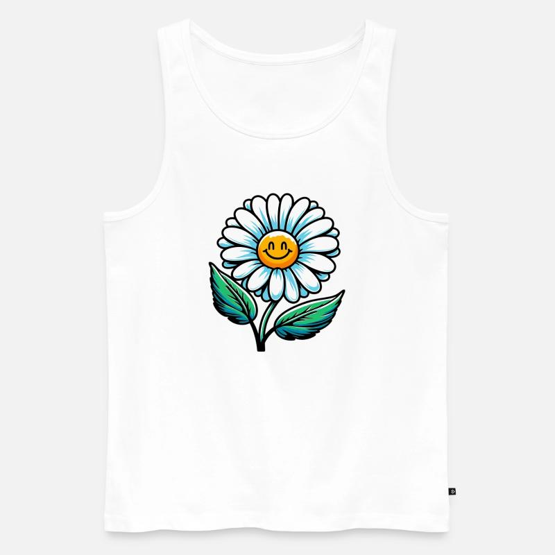 Gänseblümchen - Männer Premium Bio Tank Top - Weiß