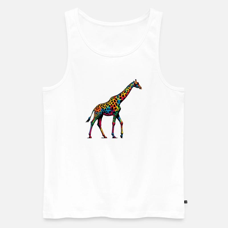 Giraffe - Männer Premium Bio Tank Top - Weiß