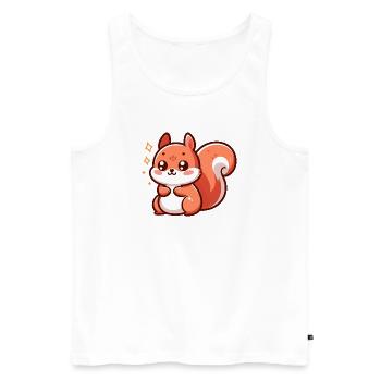 Mignon petit écureuil - Débardeur bio Premium Homme - blanc - Devant - Michal (187cm)