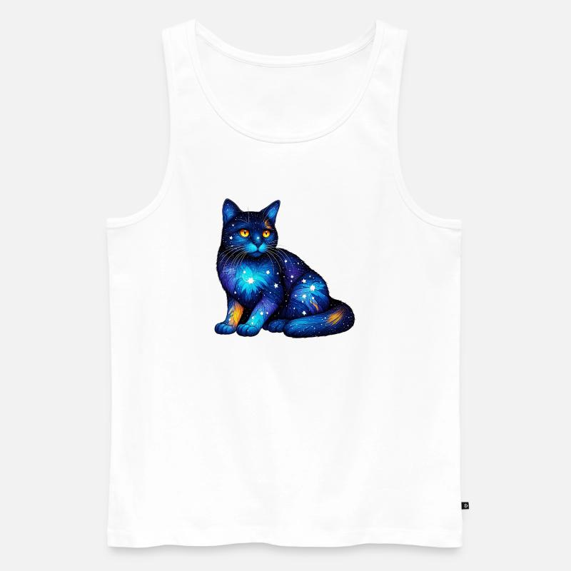 Katze - Männer Premium Bio Tank Top - Weiß