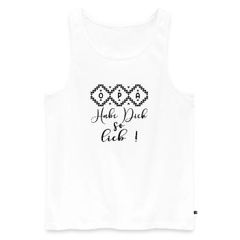 OPA HABE DICH SO LIEB - HERZ - Männer Premium Bio Tank Top - Weiß - Vorne - Michal (187cm)