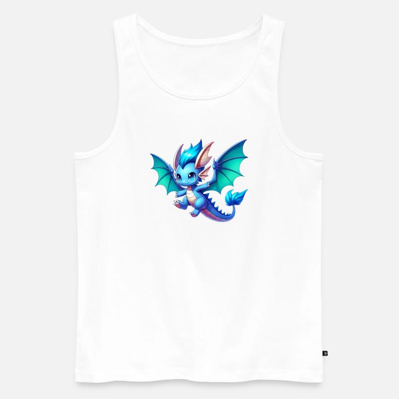 Drache - Männer Premium Bio Tank Top - Weiß